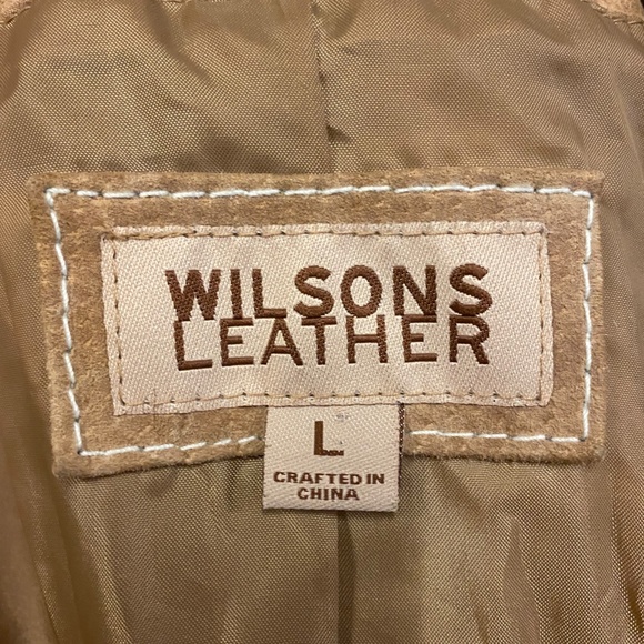 90's Wilsons Leather Suede Jacket-LG - Picture 2 of 2